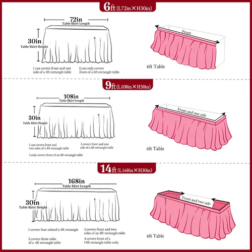 Vista 5 de Falda de mesa de revelación de género, falda tutú de tul rosa y azul de 9 pies para revelación de género para niños o niñas, fiesta de cumpleaños