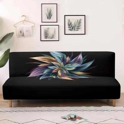 Vista 15 de Fundas para sofá cama con estampado de vaca marrón girasol con bandas elásticas para el hogar, sala de estar, fácil de instalar, antideslizante