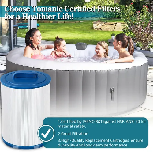 Vista 6 de PWW50P3 - Cartucho de filtro para bañera de hidromasaje – Sustituye a 6CH-940, FC-0359, 817-0050, 25252, PWW50 – Compatible con Pleatco, Unicel