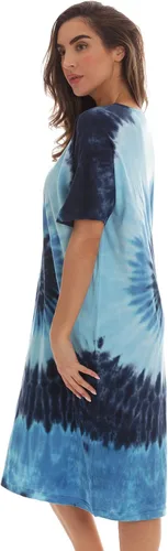 Vista 2 de Just Love Camisón de manga corta con teñido anudado para mujer