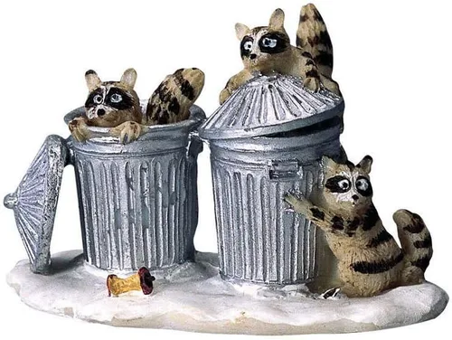 Vista 3 de Colección Lemax Village Raccoon Trash Bandits #42878