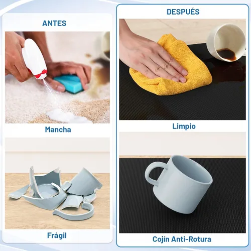 Vista 4 de StepRite - Tapetes de cocina, juego de 2 piezas, tapetes de cocina acolchados antifatiga para el piso, tapete antideslizante para escritorio, juego