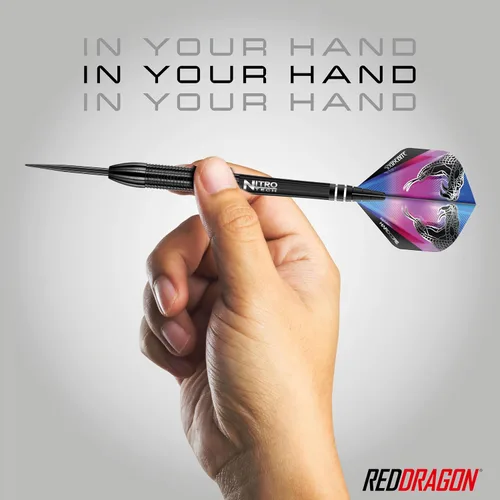 Vista 5 de RED DRAGON Peter Wright Snakebite 3: Juego de dardos de tungsteno de 0.78 oz o 0.92 oz con vuelos y tallos