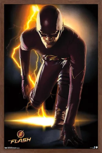 Vista 17 de Trends International DC Comics TV - The Flash - Póster de pared de retrato, 14.725 x 22.375 pulgadas, versión enmarcada de madera de granero