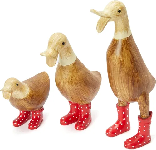 Vista 7 de Pato con botas, decoraciones de patio, arte de jardín, patos charcos con botas de agua manchadas lindas - Individual - Estatuas de decoración