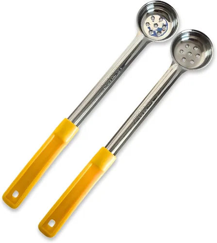 Vista 17 de Cuchara de acero inoxidable sólido de 1 onza para medir y servir; cucharas de grado comercial (paquete de 2) Commercial-Grade Spoodle for