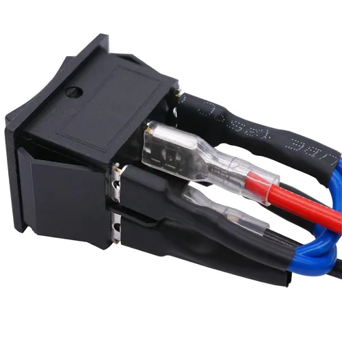 Vista 2 de TWTADE Interruptor de inversión de polaridad de bloqueo 12V 10A Control de motor CC 6 pines 3 posiciones ON-OFF AC 110V-220V Interruptor de palanca