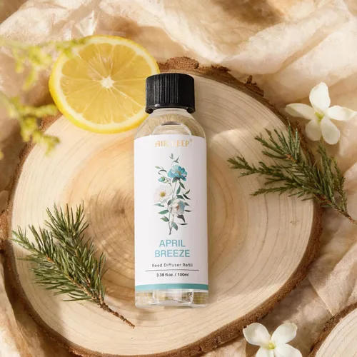 Vista 2 de Airkeep - Recarga de aceite para difusor de varillas/Brisa de abril/100ml