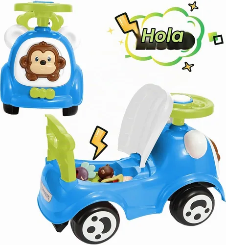 Vista 6 de Push & Ride Racer - Coche de paseo de pie a piso, color azul