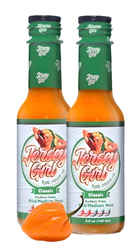 Vista 7 de Jersey Girl Hot Sauce Co Scorchin' - Salsa picante sin sal ni sodio, 5 onzas, salsa de pimienta Carolina Reaper & Dragon's Breath (paquete de 2)
