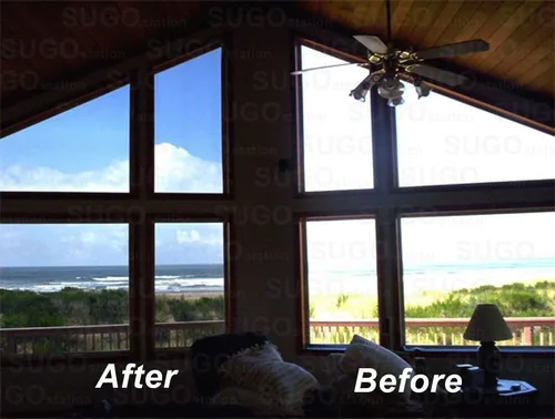 Vista 4 de Sugo Espejo unidireccional de 2 pies x 6 pies, película de tinte de ventana que reduce el calor 5% VLT