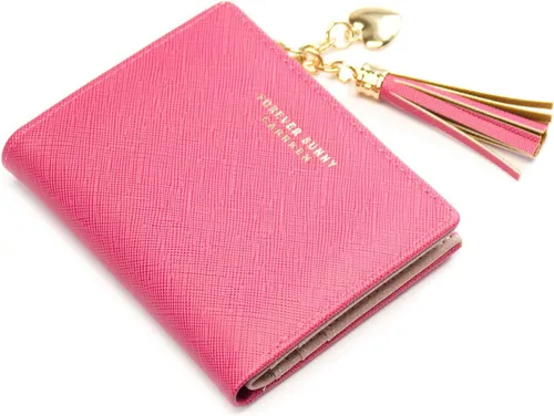 Vista 2 de Cartera pequeña para mujer con bolsillo para monedas, plegable, delgada, con cremallera