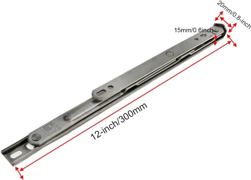 Vista 3 de Bisagras para ventana abatible, bisagras de fricción de acero inoxidable de 12 pulgadas, 2 piezas