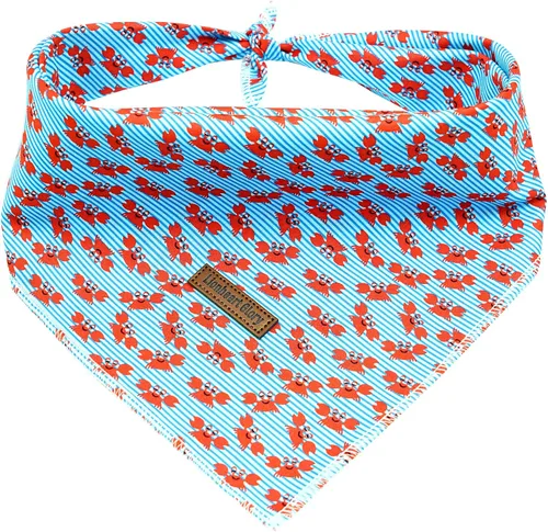 Vista 9 de Lionheart Glory Bandana para perro, bufanda azul para perro, estampado de cerveza, ajustable para perros pequeños a grandes