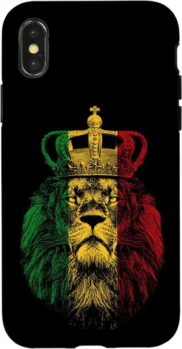 Vista 5 de Rasta Lion of Judah Rastafarian Reggae Ethiopian Lion Gift Case for iPhone 17