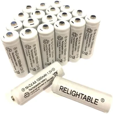 Vista 3 de AA tamaño NiCd AA 1000mAh 1.2V baterías recargables para lámpara solar luz solar (6-PCS AA 1000mAh)