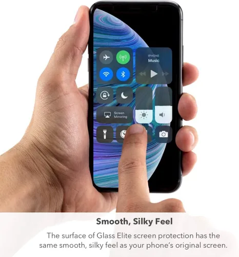 Vista 6 de ZAGG Protector de pantalla de vidrio Elite - Fabricado para Apple iPhone 11 Pro - Pantalla compatible con estuche - InvisibleShield - Protección