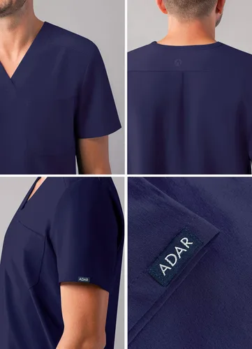 Vista 4 de Adar Addition Scrubs - Camiseta médica clásica con cuello en V