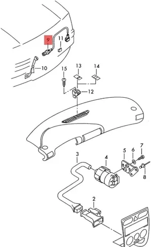 Vista 6 de 8D0820535 Sensor de temperatura del aire externo 2-pin para VW Passat A4 A6 A8 S2 100 200 80 90 8D0 820 535