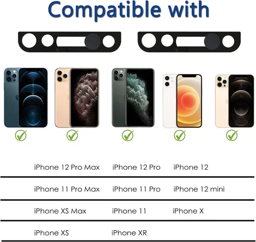 Vista 2 de Protector básico para cámara, cubierta de lente compatible con iPhone X/XS/XR/XS Max/11/11 Pro/11 Pro Max/12/12 Mini /12Pro /12Pro Max, protector