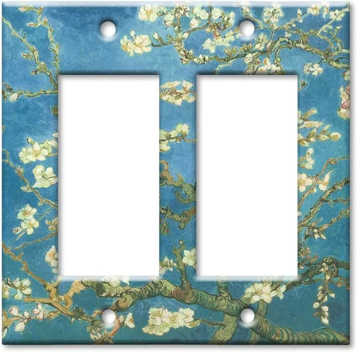 Vista 5 de Van Gogh: Placa de interruptor de flores de almendro - Single Rocker