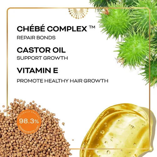 Vista 5 de Chéribé Acondicionador suavizante para el cabello, complejo Chebe + aceite de ricino, acondicionador fortalecedor promueve el crecimiento