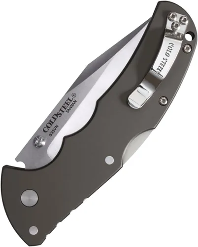 Vista 5 de COLD STEEL Code 4 S35VN - Cuchillo plegable táctico con mango de aluminio 6061 de 3.5 pulgadas con mecanismo de bloqueo Tri-Ad