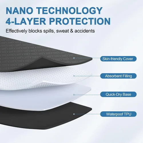 Vista 5 de GUHER Protector de colchón impermeable tamaño individual, funda de cama transpirable de tela de aire 3D, funda protectora de colchón, sin ruido