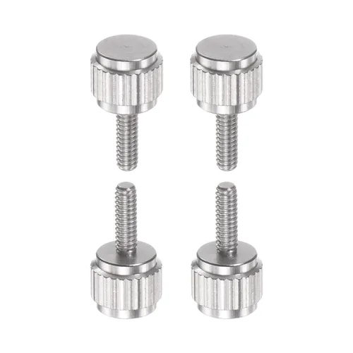 Vista 13 de HARFINGTON 4 pinzas Vernier tornillos de bloqueo M2x4mm cabeza plana redonda moleteada pulgar perilla pernos