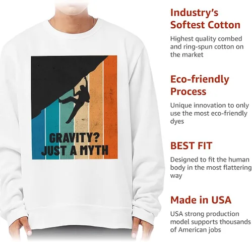 Vista 7 de Gravity Is a Myth Sponge Fleece Sweatshirt - Illustration Classic Sweatshirt - Printed Sweatshirt