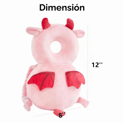 Vista 3 de Mochila protectora de espalda para bebé, almohadilla protectora de seguridad para niños pequeños, diseño suave, ajustable y ligero para caminar