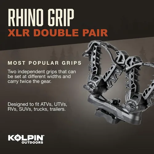 Vista 2 de Kolpin 21551 Black Double Rhino Grip, paquete de 2