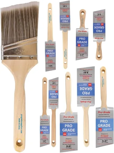 Vista 7 de Paquete de 10 pinceles de pintura de alta calidad para pared o decoración de casa, ideal para pintores profesionales y propietarios de viviendas