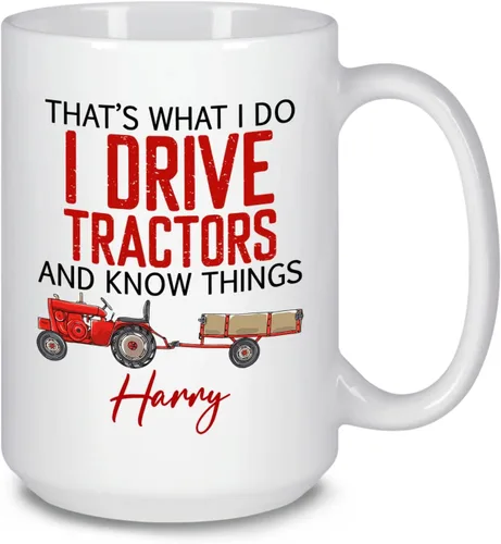 Vista 8 de Taza blanca personalizada de agricultura, tazas con texto en inglés "Farm House We May Not Have It All Togather", divertidas tazas de café agrícolas