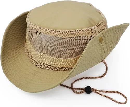 Vista 7 de El sol al aire libre protege el sombrero del ejército estilo Sun Cap con el panel de malla de poliéster