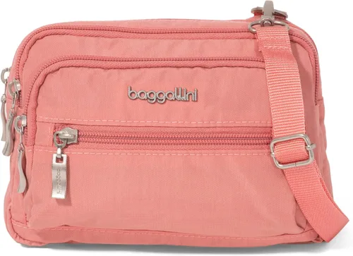 Vista 37 de Baggallini Bolsa cruzada pequeña con triple cremallera para mujer, 8 x 6 pulgadas, ligera, convertible