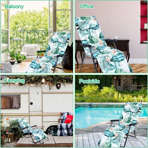 Vista 7 de Wesiti Cojín de descanso de 67 x 21 pulgadas, cojín para silla tumbona de patio para interiores y exteriores, tapete mecedora de repuesto