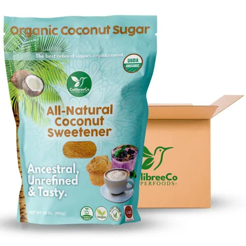 Vista 10 de Colibreeco, Azúcar de coco orgánico, 1 libra (paquete de 2): perfecto para endulzar bebidas y recetas Sustituto de azúcar de bajo índice