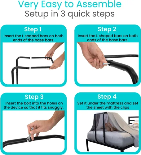 Vista 5 de Vive - Levantador de manta para pies de 26 a 34 pulgadas, protector de pie de cama ajustable - Cama Cradle for Feet - Lift Bar for Sheet Support