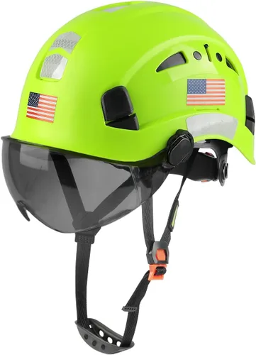 Vista 8 de GREEN DEVIL Casco de Seguridad Casco Duro con Visera Correa de Barbilla Ajustable Ligero Ventilado ABS Casco de Trabajo para Hombres y Mujeres
