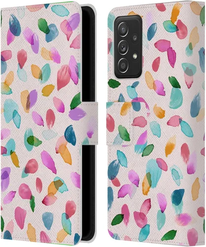 Vista 238 de Head Case Designs Officially Licensed Ninola Ditsy Flowers Yellow Nature Bold Leather Wallet Case Compatible with Samsung Galaxy A07 4G