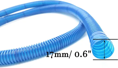 Vista 3 de XMHF Manguera de drenaje de aire acondicionado flexible Tubo de agua 43.7 in 3pcs Azul