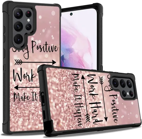 Vista 7 de Funda para Galaxy S22 Ultra, resistente 3 en 1, híbrida de plástico duro y silicona suave, a prueba de golpes, funda de protección contra caídas