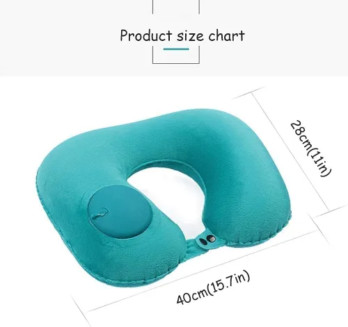 Vista 2 de Almohada de viaje de espuma viscoelástica para el cuello, funda cómoda y transpirable, lavable a máquina, kit de viaje en avión, almohada de viaje