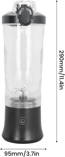 Vista 7 de 150W 20.3 fl oz 18000RPM USB recargable Juicer Cup Mezclador de jugo de fruta eléctrico personal con cuchillas de acero inoxidable, portátil