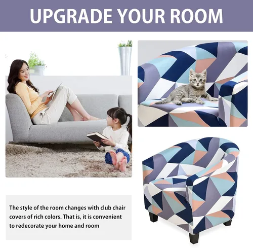 Vista 2 de HOTNIU Funda para silla de club, fundas para sillas de bañera para sillones, funda elástica para sillón, protector de silla de club, cubiertas