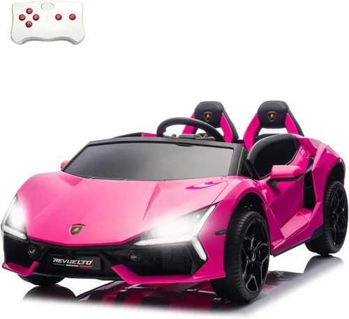 Vista 11 de FINITO Lamborghini - Automóvil eléctrico XXL con licencia de 24 V y 4 WD para niños con control remoto, puertas hidráulicas, luces LED y música