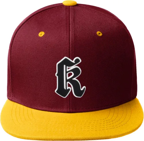 Vista 1267 de Daxton Gorra clásica con visera de billete plano con letras del alfabeto inglés antiguo de la A a la Z