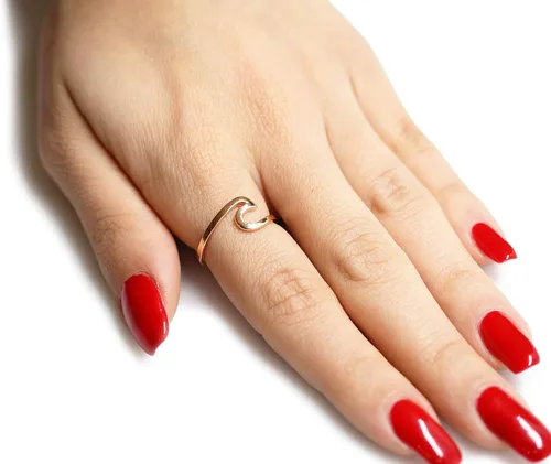 Vista 5 de CloseoutWarehouse Anillo de plata de ley 925 con diseño de ondas (tallas 2-15, opciones de color)