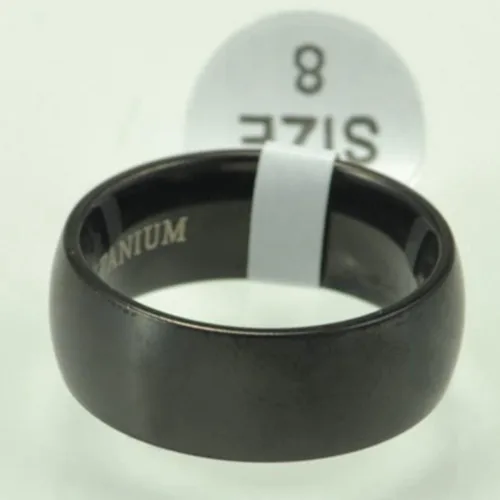 Vista 3 de Jude Jewelers Anillo de boda de titanio sólido mate cepillado de 0.315 in